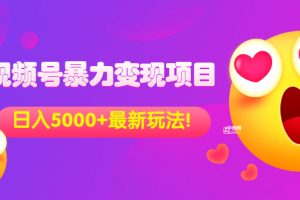 外面收费699的视频号暴力变现项目，日入5000+，简单易操作当天见效果