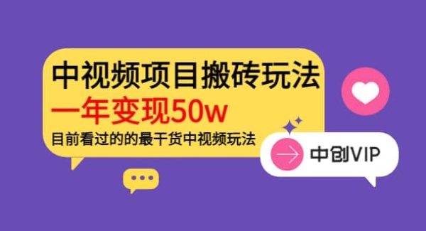 《老吴·中视频项目搬砖玩法，一年变现50w》目前看过的的最干货中视频玩法