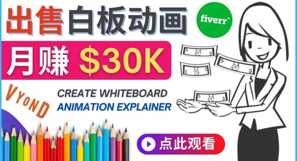 如何用最简单制作白板动画（WhiteBoard Animation）月赚3万美元