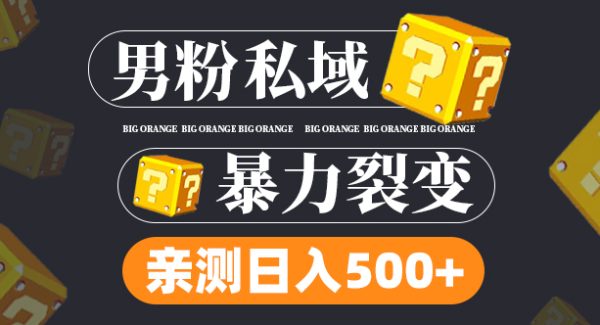 男粉私域项目：亲测男粉裂变日入500+（视频教程）