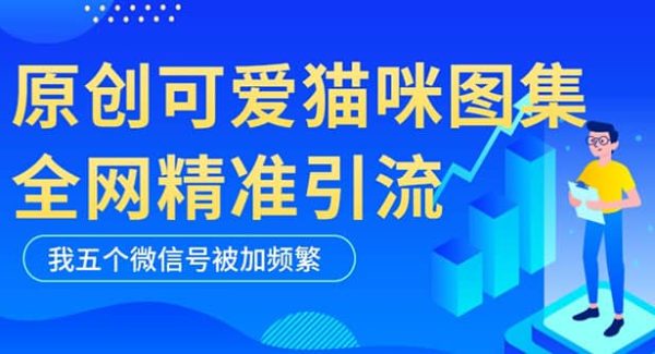 黑科技纯原创可爱猫咪图片，全网精准引流，实操5个VX号被加频繁