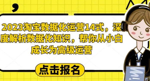 2023淘宝数据化-运营 14式，深度解析数据化知识，帮你从小白成长为高级运营