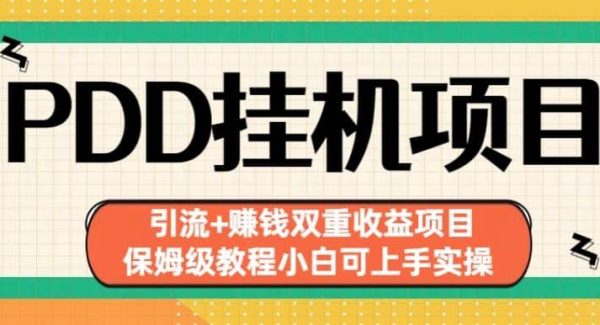 拼多多挂机项目引流 赚钱双重收益项目(保姆级教程小白可上手实操)【揭秘】