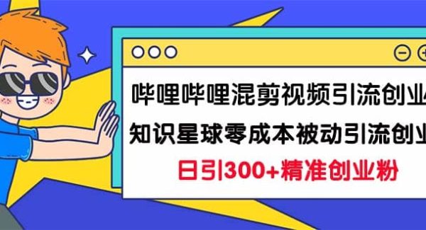 哔哩哔哩混剪视频引流创业粉日引300 知识星球零成本被动引流创业粉一天300