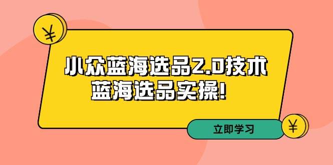 拼多多培训第33期：小众蓝海选品2.0技术-蓝海选品实操！